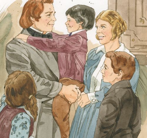 Brigham caring for his family