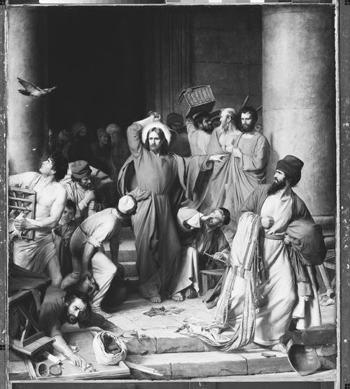 Christ clearing the temple