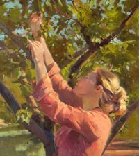 woman and fruit tree