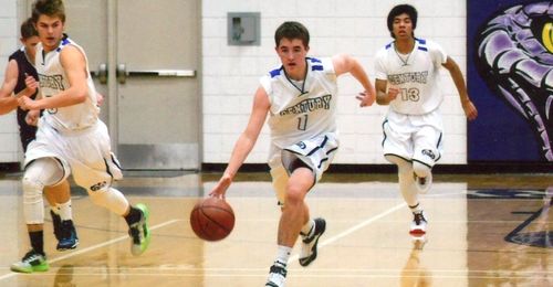 young man playing basketball