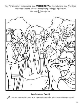 Missionaries Called to the American Indian Nations coloring page