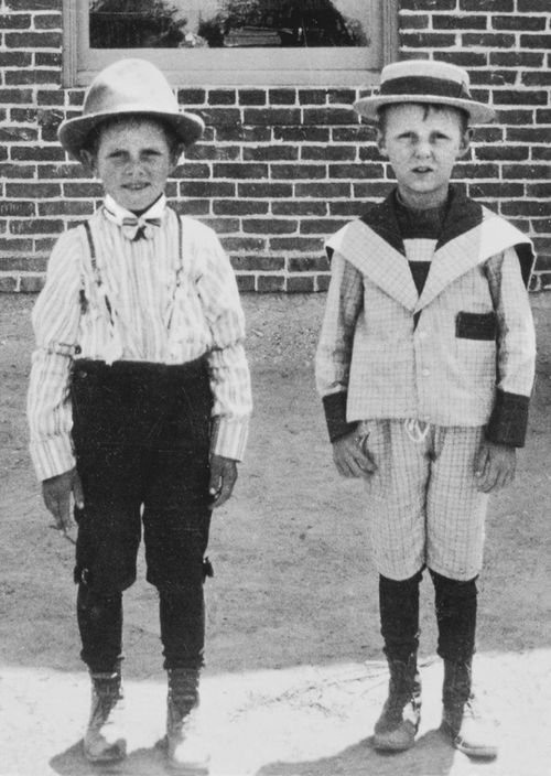 Spencer W. Kimball and Clarence Naylor as boys