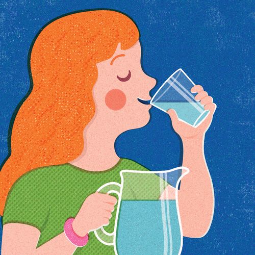 girl drinking water