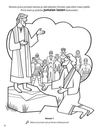 Moses Saw the Earth coloring page