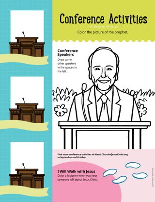 coloring page of President Nelson