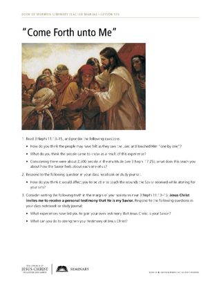 handout, come forth unto me