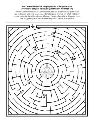 page d’activité : le prophète nous avertit du danger spirituel