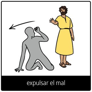 Símbolo del Evangelio de echar fuera el mal