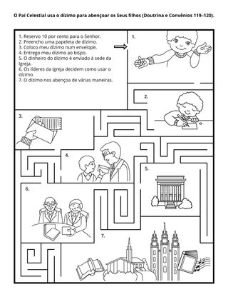 página de atividade para crianças