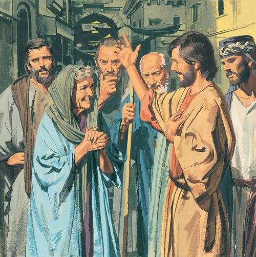 The disciples tell people that Jesus is a prophet from Nazareth - ch.44-4