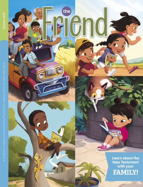 children around the world reading the Friend magazine
