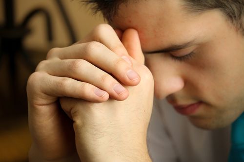 man praying