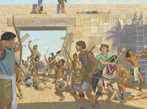 Lamanites attacking city