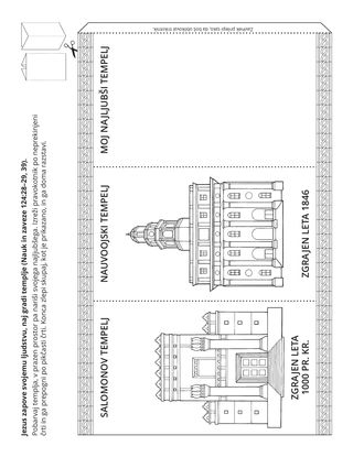 stran z dejavnostjo: Jezus zapove svojemu ljudstvu, da gradijo templje.