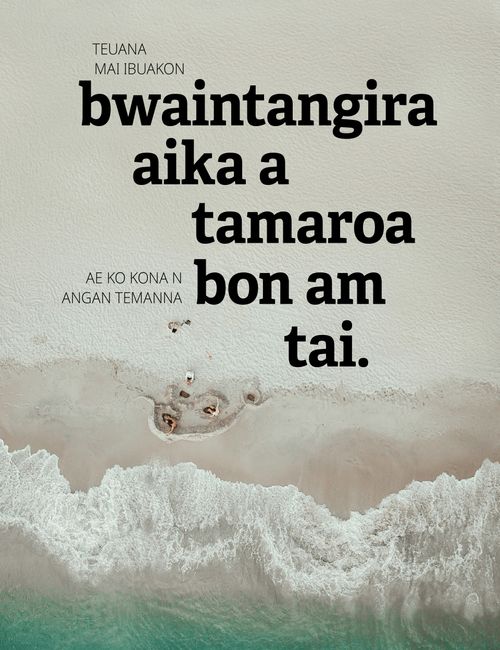 boutita “Teuana Mai buakon Bwaintangira aika a Tamaroa”