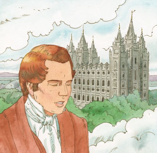 Joseph envisioning Salt Lake Temple