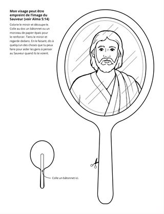 page d’activité : je peux avoir le visage empreint de l’image du Sauveur