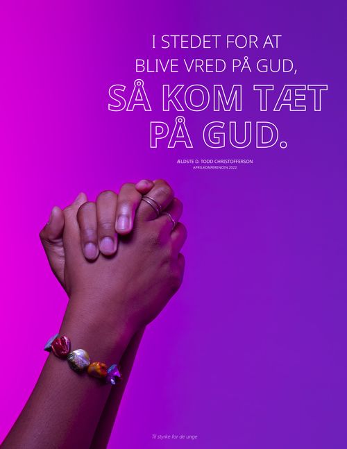 plakat med bedende hænder