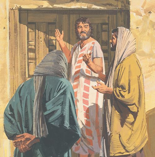 Apostles at a door