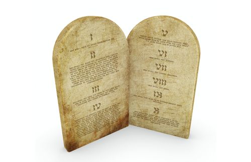 reproduction of stone tablets with Ten Commandments