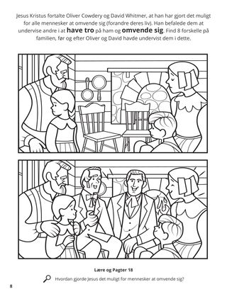 Oliver and David Taught Repentance coloring page