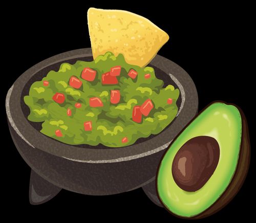 chips and guacamole dip