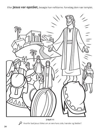Jesus Appeared to the Nephites coloring page