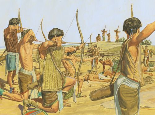 Nephites and Lamanites battling