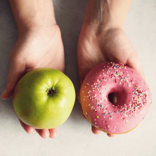 apple and donut