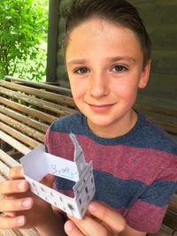 boy holding temple craft