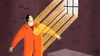 An illustration of a man in a prison cell feeling the presence of the Holy Ghost