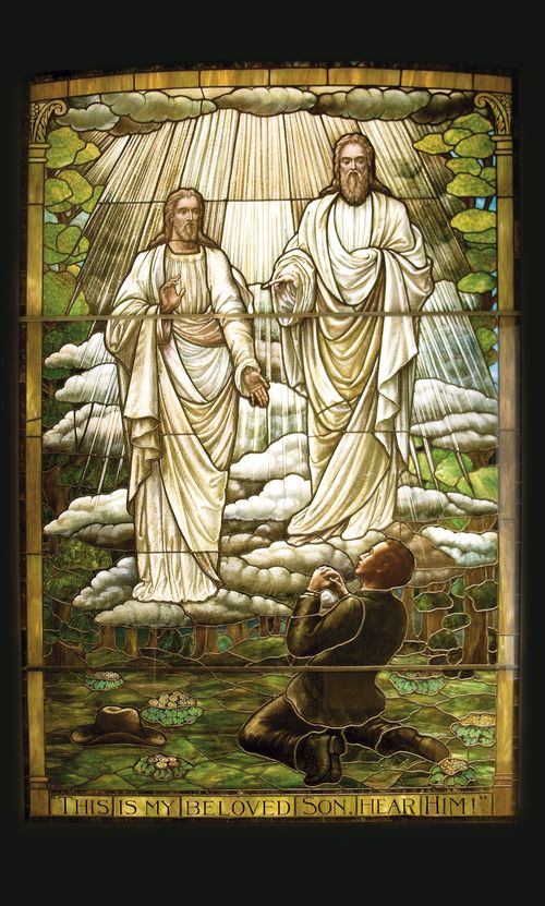 stained-glass image of First Vision