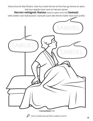 Hannah and Samuel coloring page