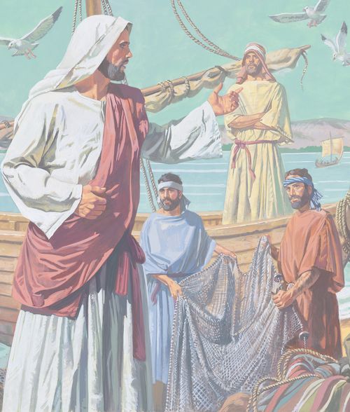 Jesus teaching fishermen