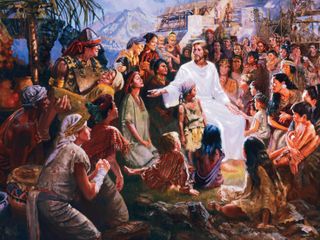 Jesus teaching the Nephites