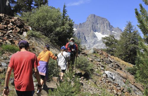 people hiking