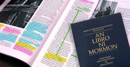 highlighted magazine with scriptures