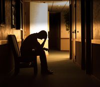 youth waiting to confess to bishop