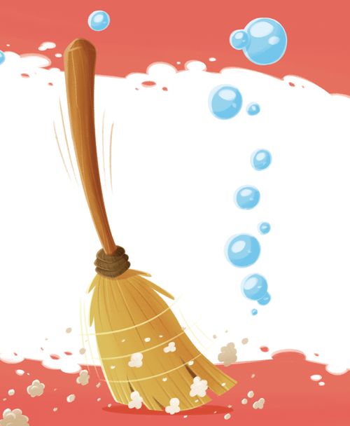 picture of broom and bubbles