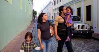 a family walking together