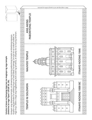 pahina ng aktibidad: inutusan ni Jesus ang Kanyang mga tao na magtayo ng mga templo