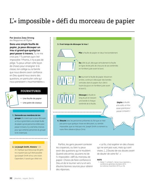 L’« impossible » défi du morceau de papier