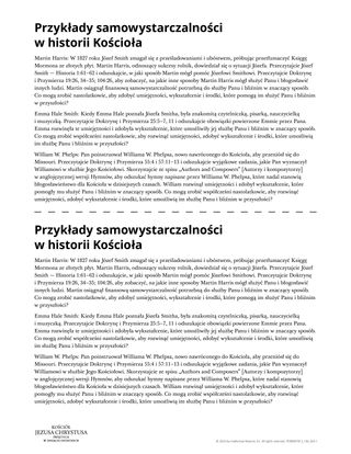 Przykłady samowystarczalności w historii Kościoła