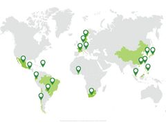 This map created for the Tab Choirs website t shows an image of each global participant and where they are from