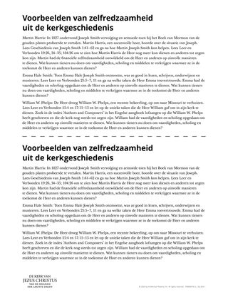 Voorbeelden van zelfredzaamheid uit de kerkgeschiedenis