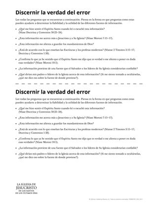 Discernir la verdad del error