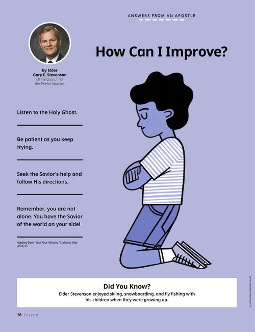 Page PDF with illustration of child kneeling