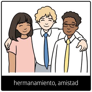 símbolo del Evangelio de hermanamiento, amistad