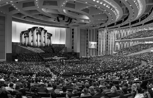 people gathered in the Conference Center