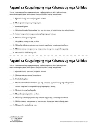 Pagsusi sa Kaugalingong mga Kahanas ug mga Abilidad